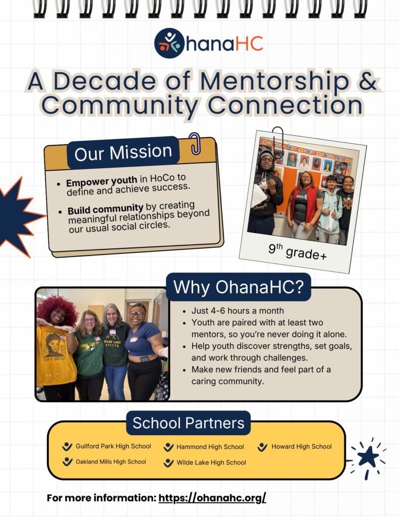 The mentoring flyer, headed A Decade of Mentorship and Community Connection
